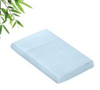 Royale Linens Bamboo Viscose Twin Flat Sheets Only - Cooling Sheets - Organic Viscose Derived from Bamboo - Flat Sheet Only - Top Sheet - Breathable & Silky Bedding (Twin, Lake Blue)