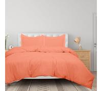 ROYALE LINENS Coral Duvet Cover Full Size - 3 Piece Bedding Comforter Covers - Zipper Closure - 1 Full Duvet Cover 80x90 inches and 2 Pillow Shams - No Comforter Included