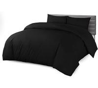 Royale Linens® Duvet Cover Set - Soft 100% Egyptian Cotton 300 Thread Count Duvet Cover with Pillow case - Bedding Quilt Cover Set (Black, Double)