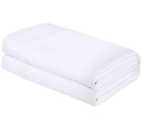 Royale Linens Full Flat Sheet - Ultra Soft Brushed 1800 Microfiber Flat Sheets Only - Wrinkle Free & Stain Resistant - Hotel Quality Top Sheet for Bed (Full, White)