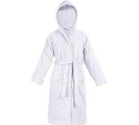 Royale Linens® Kids Bathrobe for Boys & Girls - 100% Cotton Hooded Terry Towelling Shawl - Belt, 2 Pockets, Hood with Ears - Age 8-14 (UK, Age, 10 Years, 12 Years, Regular, White)