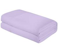 Royale Linens King Flat Sheet - Ultra Soft Brushed 1800 Microfiber Flat Sheets Only - Wrinkle Free & Stain Resistant - Hotel Quality Top Sheet for Bed (King, Lavender)