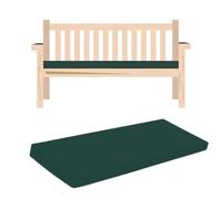 Royale Linens® Outdoor Cushion Seat Pad - 2/3/4 Seater For Patio Rattan Garden Bench - Long Cushions Pad (Green, 2 Seater 108cm x 45cm x 5cm)