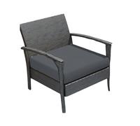 Royale Linens® Waterproof Seat Pads for Chair, Garden, Patio, Office, Dining Room - Indoor & Outdoor Cushion Pads (Grey, 18"X18"X4")