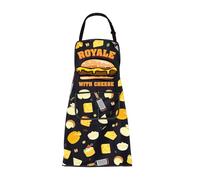 Royale with Cheese Apron Pulp Fiction Inspired Gifts Burger Cooking Apron Kitchen Baking Aprons with Pocket Fiction Fans Gift, 24820 Burger Apron, Medium