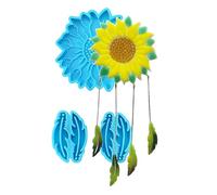 ROYALEAD 3 Pcs Sunflower Wind Chime Silicone Mold Set Creative Crafting Silicone Mold for Unique Home Decor Flexible Resin Mold