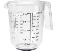 RoyalFay® Measuring Jug 1 Litre Plastic Litre and Gram Scale Transparent with Black Writing
