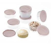 RoyalFay Piccolo Pizza Ball Box Set of 10 - Fermentation Boxes with Lid Colour Rose - Food-Safe Meal Prep Box for Pizza Dough Bales & Ingredients - Stackable, BPA-Free & Made in EU