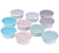 RoyalFay Piccolo Pizza Ball Box Set of 10 - Fermentation Boxes with Lid - Food-Safe Meal Prep Box for Pizza Dough Bales & Ingredients - Stackable, BPA-Free & Made in EU (Colourful)