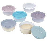 RoyalFay Piccolo Pizza Ball Box Set of 6 - Stackable Fermentation Box with Lid - Food-Safe Ingredient Container for Pizza Dough Balls - Made in EU (Colourful)