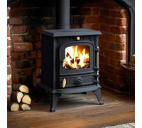 RoyalFire 4.5kW Cast Iron DEFRA Approved Multifuel Stove - Efficient and Durable Wood & Charcoal Burning Heater, Traditional Freestanding Fireplace Heating for Home or Cabin, High Heat Output