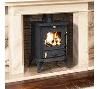 4.5kW Cast Iron Wood and Charcoal Burning Stove RoyalFire Dark Grey One Size