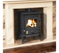 Royal Fire 5Kw Cast Iron Wood And Charcoal Burning Stove, Grey