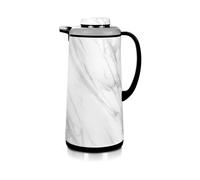 Royalford 1000ML/34OZ Marble Vacuum Flask Double Walled Insulated Tea Carafe Jug in White | Size: 1000ml Royalford White 1000ml