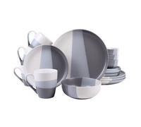 Royalford 16 Piece Stoneware Dinner Set Microwave Dishwasher Safe in Grey Royalford Grey