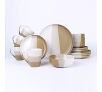 (ROYALFORD 16 Piece Stoneware Dinnerware Set | Microwave, Dishwasher & Freezer Safe Durable Crockery Set |Dinner & Desser) ROYALFORD 16 Piece Stoneware Dinnerware Set | Microwave, Dishwasher & Freezer
