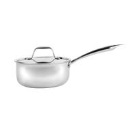 Royalford 16cm Stainless Steel Saucepan with Lid, Induction Safe Multipurpose Sauce Pot Milk Pan Tri-Ply in Silver Royalford Silver