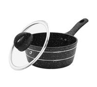 Royalford 20Cm Saucepan, Induction Safe Cookware Milk Pot, Black