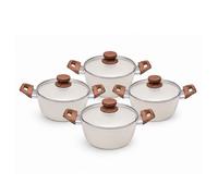 Royalford 4Pc Non-Stick Casserole Induction Cookware Sets Marvera Cream