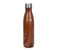 Royalford 500ml Vacuum Bottle - Double Wall Stainless Steel Flask & Water Bottle - Hot & Cold Leak-Resistant Sports Drink Bottle - High Quality Vacuum Insulation Bottle for Indoor Outdoor Use (Brown)