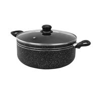 ROYALFORD Casserole Dish 30 Cm | Induction Safe Cooking Pot with Tempered Glass Lid | Forged Aluminium Cookware with 5-Layer Non-Stick Granite Coating PFOA Free & Dishwasher Safe | Terranox Series