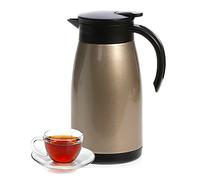 Royalford Coffee Pot 1000ML/33.5oZ | Stainless Steel Thermal Carafe | 24 Hour Heat & Cold | Water Jug Airpot Flask | Double Walled Vacuum Insulated Coffee Pot with Press Button | Ideal for Coffee Tea