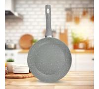 Royalford Frying Pan with Durable Granite Coating | Induction Safe Chef Non-Stick Fry Saute, Aluminium Construction | 3.8MM Induction Bottom, Skillet Stir