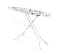 Royalford Ironing Board, Adjustable Height & Iron Rest To Secure Iron In Place, Lightweight & Foldable For Compact Storage, Protective Feet,100% Cotton Fitted Cover with 5MM Foam Pad - 122 x 38 cm