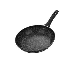 Royalford Smart Fry Pan with Durable Granite Coating, Forged Aluminium Non-Stick Frying Pan Induction Hob Egg Omelet Pan | Saute Pan with 5-Layer Construction & Cool Touch Handle, Black, 32 Cm