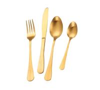 Royalford StainlessSteel Cutlery Set16Piece DishwasherSafe Gold Finish