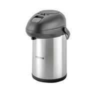 Royalford Vacuum Insulated Coffee Tea Dispenser With Pump Safety Lock Steel Body in Silver | Size: 3L Royalford Silver 3L