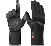 Royalrose Heated Gloves Liners for Men Women, Rechargeable Waterproof Winter Thin Heated Work Gloves with Arthritis Raynaud's Relief for Ski Golf Hiking Driving (Black, Large)