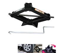 Royalswill 2 Ton Rustproof Scissor Car Jack Floor Lift Speed Handle, Heavy Duty 105-385mm Steel Lifting Wind Up Tools Van Emergency Kit, Tyre Repair Changing Tool, Black