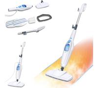 Royalswill Electric Cleaner Floor Hot Steam Mop Handheld Steam Cleaner for Hardwood, Tile, Laminate Floors, Glass, Fabric, Metal, Carpet, Power Washer Hand Steamer with 5m Long Power Cord & 2pcs Pads