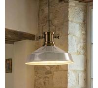 ROYALTECH Augusta pendant light, grey, Ø 40 cm, metal, E27, vintage