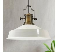 ROYALTECH Augusta pendant light, white, Ø 40 cm, metal, E27, vintage