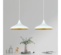 ROYALTECH Claus pendant light, white, length 85 cm, 2-bulb, metal
