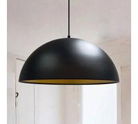 ROYALTECH Lipeo pendant light, black/gold, Ø 50 cm, metal, E27
