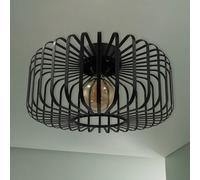 ROYALTECH Niko ceiling light, black, Ø 39 cm, metal, E27