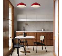 ROYALTECH Olli ceiling light, Ø 40 cm, red/white, metal, E27