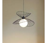 ROYALTECH Vertigo pendant light, black, glass/metal, E27, Ø 50 cm