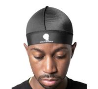 Royalty Headwear Premium Silky Wave Cap for 360, 540,and 720 Waves, Silky Durag Headwear, Soft Breathable Skullies Beanies for Sleeping, Shower (Black)