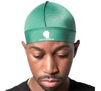 Royalty Headwear Premium Silky Wave Cap for 360, 540,and 720 Waves, Silky Durag Headwear, Soft Breathable Skullies Beanies for Sleeping, Shower (Green)