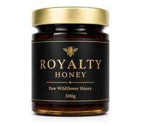 Royalty Honey Raw Wildflower Honey 300g | 100% Raw, Unfiltered & Unpasteurised | Premium Dark Honey | Pure & Natural | Perfect for Tea, Toast, Yoghurt & Cooking