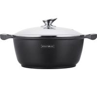 Royalty Line, 20cm Marble Coated Saucepan + Glass Lid Die-Cast Aluminium - Marble Coating