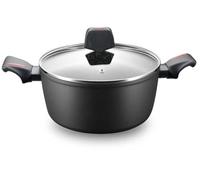 ROYALTY LINE, Forged Aluminum Saucepan with Marble Coating, Compatible with All Heat Sources, 20 cm, Ideal for Healthy Cooking, Marble Color Size: 20 cm, Color: Marble