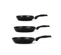 Royalty Line Marble Set of 3 Frying Pans black