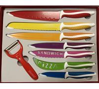 Royalty Line - RL-COL7-N - Non-Stick Coating Kitchen Knife Set, with Peeler, 7 Pcs, Multicolor