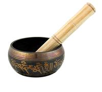 RoyaltyRoute Buddhist Decorative Singing Bowl for Meditation and Spirituality Music Vibration Tibetan Gong Bowl 10.2 CM