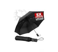 ROYALWORTH Windproof Travel Umbrella - Compact, Light, Full Automatic Open/Close - Folding Backpack Umbrella for Rain & Sun UV Protection For Men & Women, Unbreakable 8 Fiberglass Ribs UK Design
